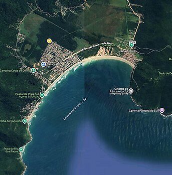 Map of Praia dos Açores and Pântano do Sul